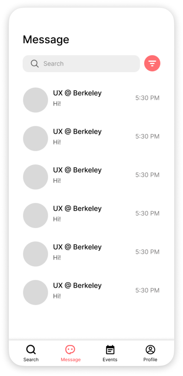 Campus events mockup